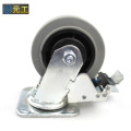 5 inches heavy duty plate  anti-static casters with brake